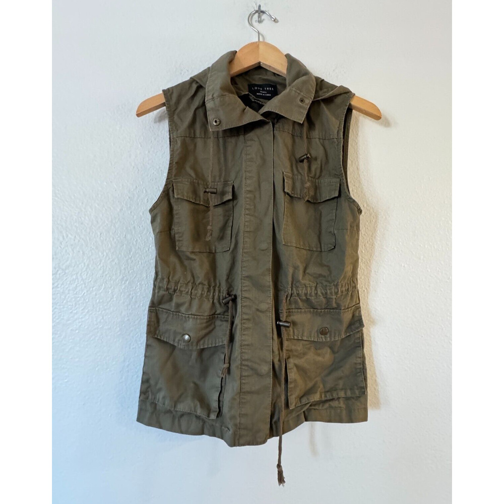 LOVE‎ TREE Women's Utility Hooded Vest